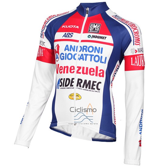 Androni Giocattoli Ropa Ciclismo Culotte Largo 2015 Hombre Mangas Largas Blanco